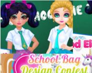 Jacqueline and Eliza school bag design contest Anziehen