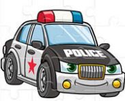 Cartoon police cars puzzle Auto