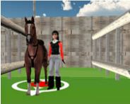 Horse show jump simulator 3D HTML5 Spiel