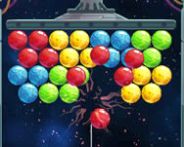 Bubble shooter planets HTML5 Spiel