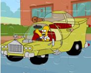 The Simpsons car jigsaw Geschicklichkeit