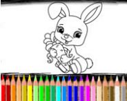 Rabbit coloring book HTML5 Gratis