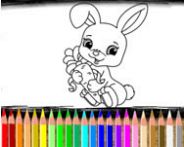 Rabbit coloring book HTML5 Html5 Spiel