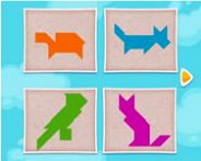 Kids tangram Hunde Spiel