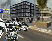 US police car real robot transform Jump and Run Spiel