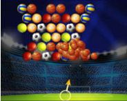 Bubble shooter golden football HTML5 Spiel