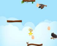 Happy chicken jump HTML5 Spiel