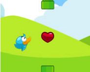 Baby bird flies in the sky HTML5 Spiel