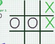 Tic tac toe paper note Rentner Spiel